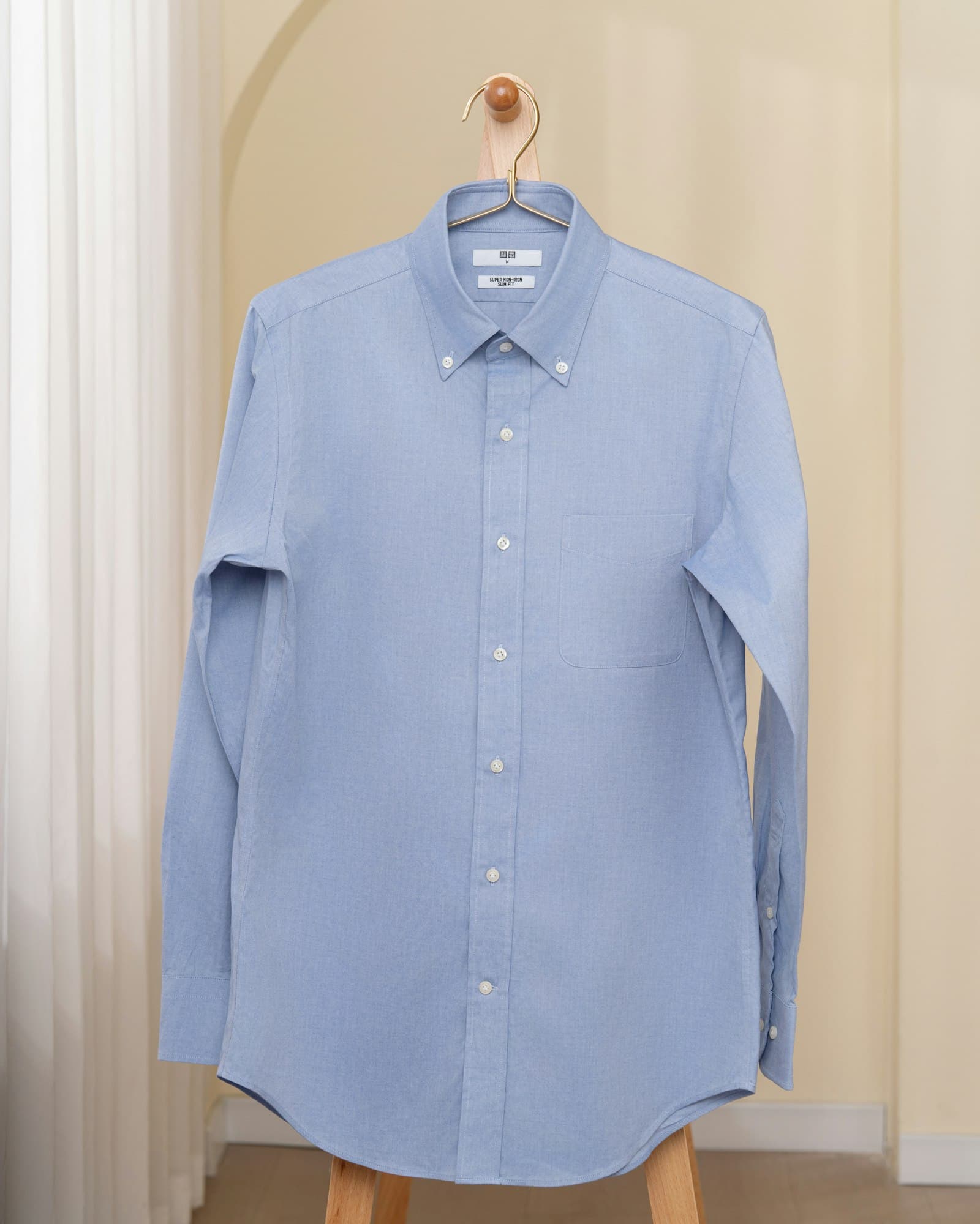 Sơ mi Oxford xanh nhạt