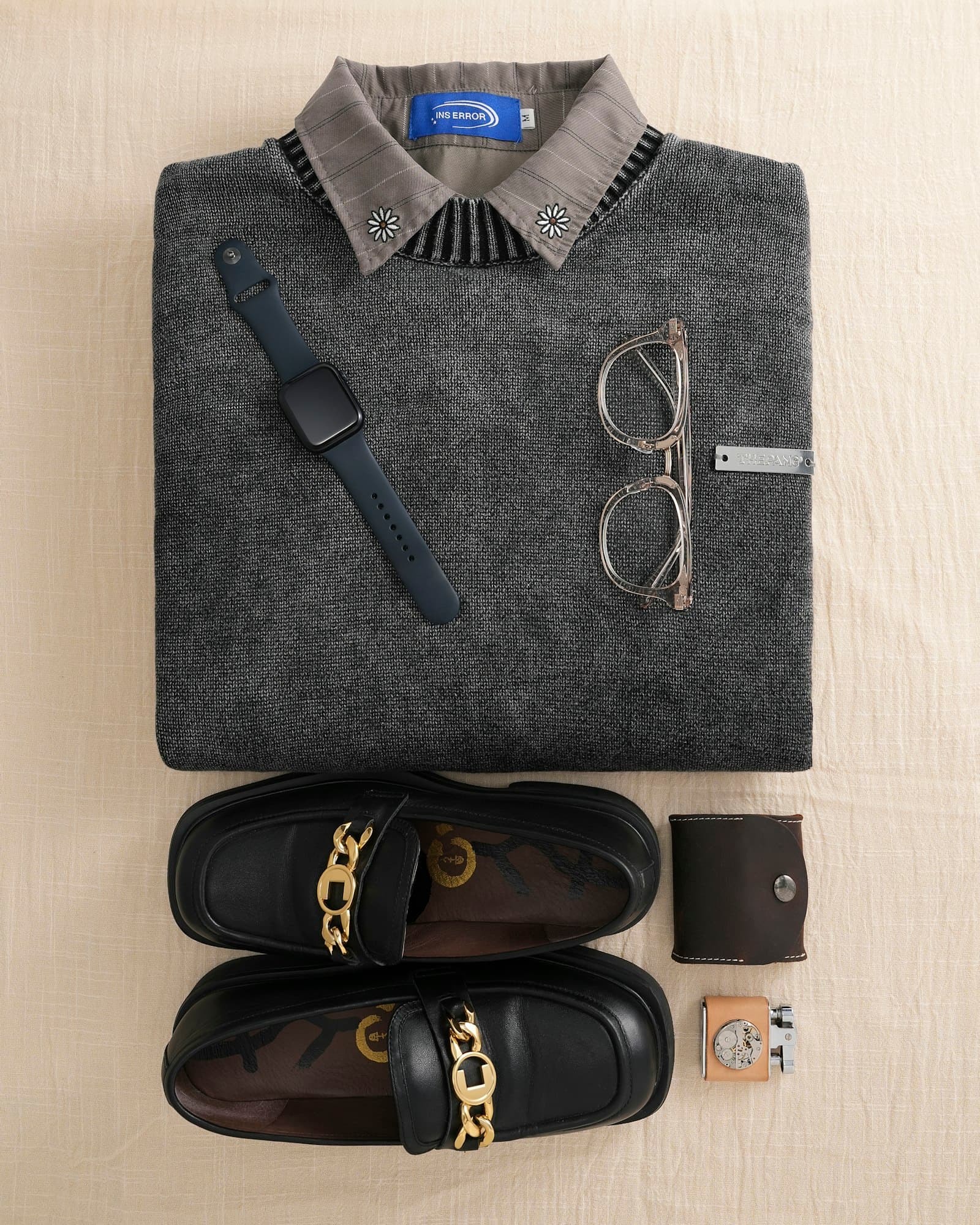 Áo khoác overshirt dạ xám tro
